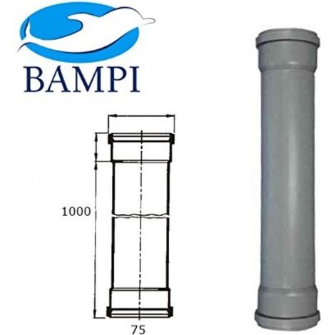TUBO DRITTO 2 BICCHIERI IN POLIPROPILENE RACCORDI SCARICO D.500 MM SET 5 PEZZI - BAMPI (1/2)