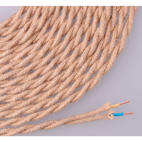 Juteseil aus gewebtem und geflochtenem Hanfseil 2x0,75mm 25m Euro/m