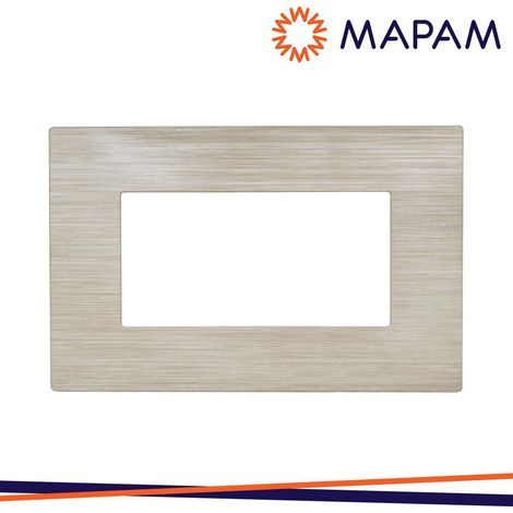 PLACCA TECNOPOLIMERO SPAZZOLATO M5004SL-4 JOY 4P SABBIA (1/2)
