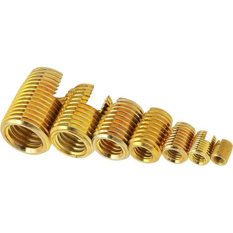 Lot de 50 inserts filetés pour réparation de filetage M3 M4 M5 M6 M8 M10 M12 – Inserts filetés autotaraudeuses (1/5)