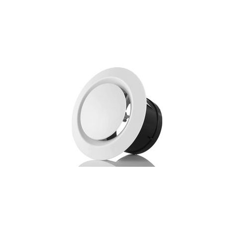 Soupape disque 125mm ABS réglable, grille ventilation ronde, extracteur air pour mur/plafond, cuisine, garage