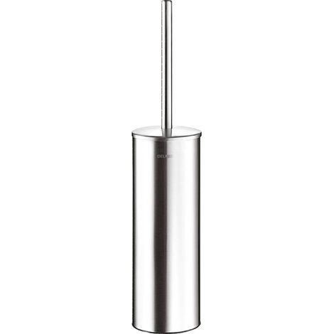 Ensemble de brosse pour WC à montage mural Delabie avec couvercle en acier inoxydable satiné (1/3)