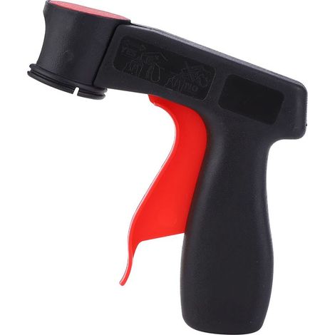 Pistolet à peinture aérosol Pistolet à peinture PP Noir + Aérosols rouges pour la maison. (1/5)