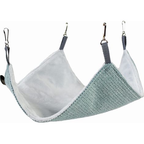 Hängematte für Nagetiere, 45 x 45 cm, mintgrünes Gestell + graues Minky-Fleece (1/4)