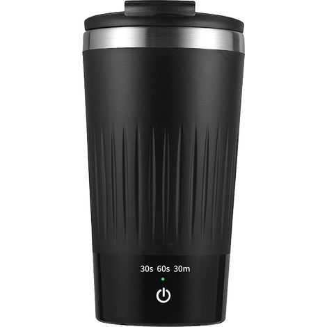 300-ml-Selbstrührbecher mit Deckel, 3 Geschwindigkeitsstufen, automatischer Magnetrührer, elektrischer Edelstahl-Kaffeebecher