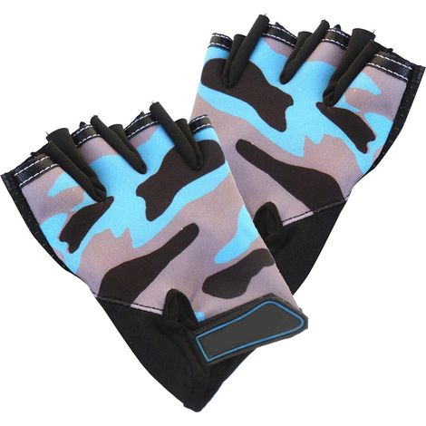 Children's Half-Finger Sports Gloves, Versatile and Simple Style, Lightweight Cycling Gloves for Kids with Non-Slip Palm, 1 Pair, Perfect for Outdoor Adventures (1/5)
