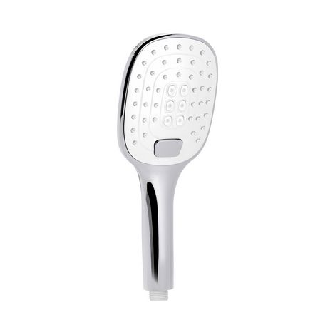 Soffione doccia 3 getti cromato bianco