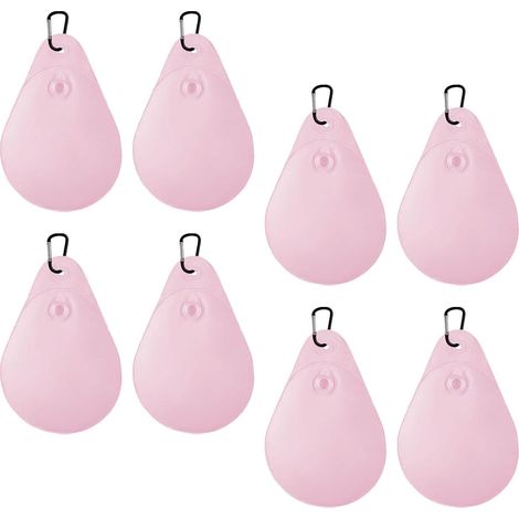 Lot de 8 sacs de suspension pour bâche de piscine, sac mural de piscine, rose, avec crochet, 34,5 x 24 cm (1/4)