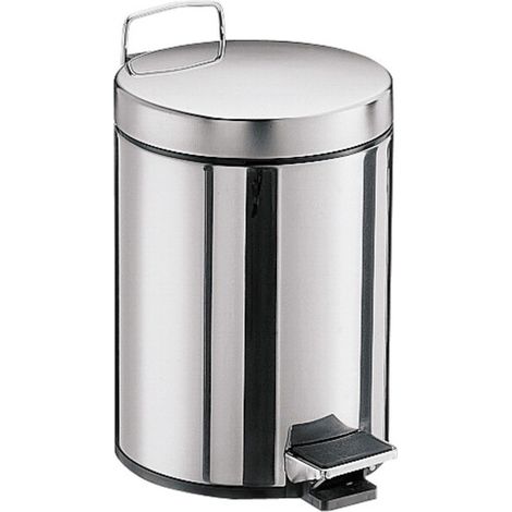 Papelera emco system2, tapa y pedal, redonda, 5 litros, 355300000 (1/3)
