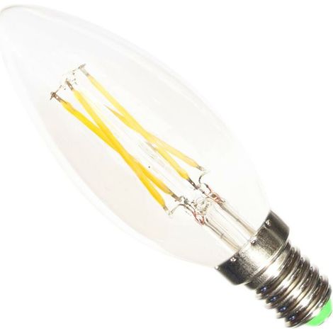 Ampoule LED E14 Filament 6W 220V C35 COB 360° - Blanc Chaud 2300K - 3500K - (1/2)