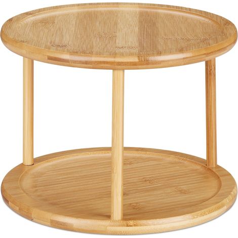 Scaffale girevole multifunzionale da cucina 360 gradi 30 x 30 x 30 cm in bambù naturale 130007102