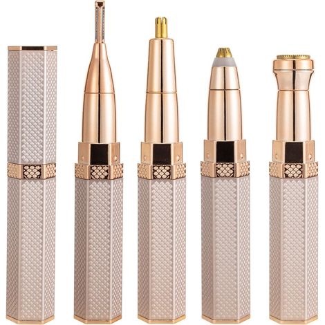 Rasoir pour femme, rasoir électrique 4 en 1 pour le visage, épilateur corporel rechargeable, tondeuse pour femme, rose-AquaForge