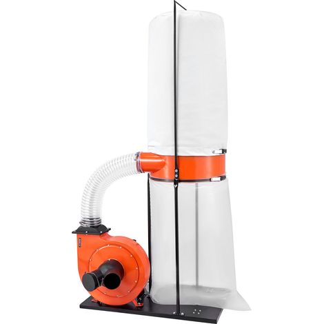 Collecteur de Poussière Cône Vortex 2 HP Dépoussiéreur Mobile Sac Collecte Poussière 132,5 L, Sac Filtrant 159 L Système Dépoussiérage Précision 2,5 microns Collecteur Sciure pour Travail Bois (1/5)