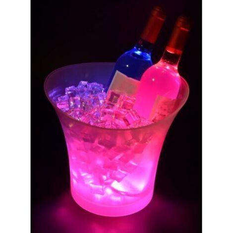 Bunte LED-Eiswürfelform, Champagnerform mit Eisbeleuchtung, Farbe stufenlos einstellbar, geeignet für Champagner, Wein, Getränke und Kirscheis. (1/5)