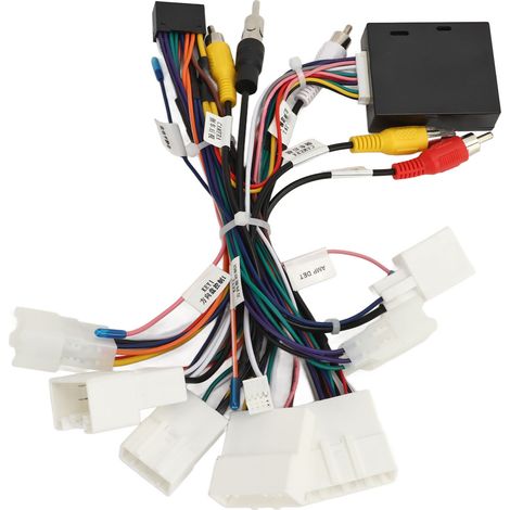 Faisceau de câblage pour autoradio avec adaptateur décodeur CANBUS USB pour Camry, Corolla, RAV4, 4Runner et Tacoma, amplificateur et commandes au volant. (1/5)