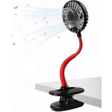 Ventilateur Clip USB sans fil, mini ventilateur flexible de bureau, pince pivotante pour ordinateur portable, refroidissement personnel silencieux, appareil portable à accrocher (1/4)