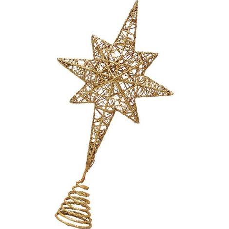Étoile de Noël dorée, décoration de table à 7 branches, étoile scintillante, pour les fêtes de fin d'année (1/5)