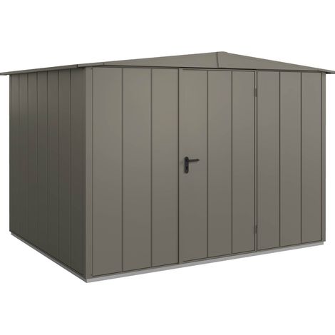 Hörmann Metall-Gerätehaus Berry Modern mit Satteldach Typ 3, 324 x 248 cm, quarzgrau, 8 m², 1-flüglige Tür (1/5)