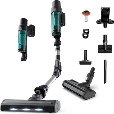 Aspirateur balai 2 en 1 rechargeable 18v noir/vert - Rowenta - RH6A82WO (1/5)