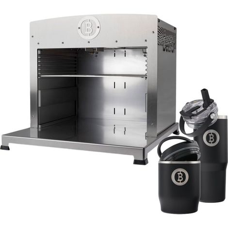 BEEFER Twin Pro DE/AT 20 NGH gas natural sin separador parrilla de calor superior a 800°C con termo y recipiente térmico en set - 1130002-Set1 (1/5)