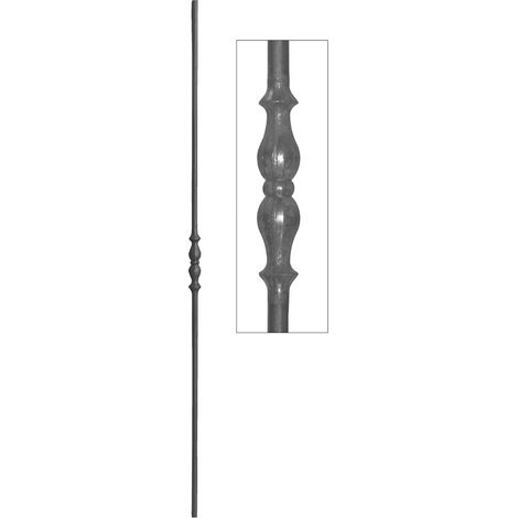 Pannello martellato in stile "forgiato" ø10mm e altezza 1000mm in ferro battuto