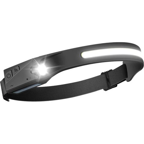Denver SSH-50 LED-Stirnlampe conbatteria ricaricabile e sensore