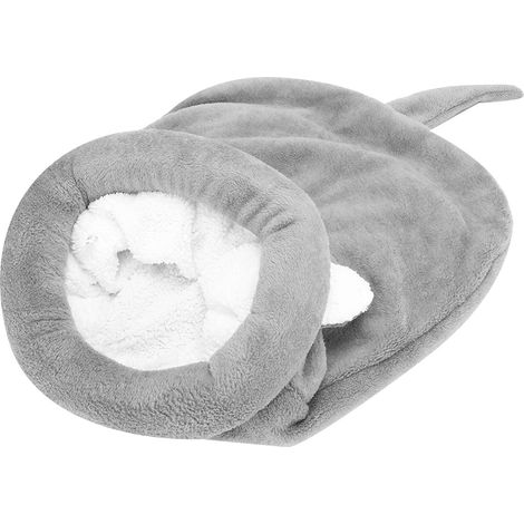 Lit pour animaux de compagnie en peluche douce, sac de couchage en grotte auto-chauffant, niche confortable pour chiots et chats