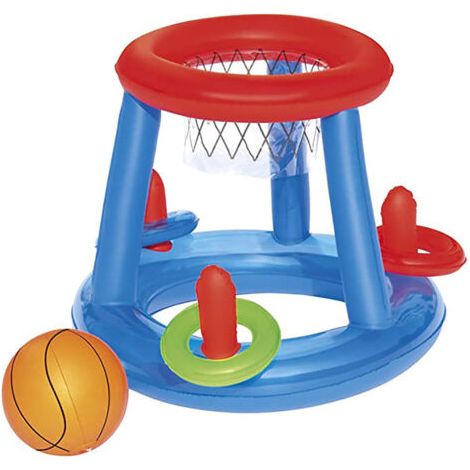 Jeux de basket-ball gonflables pour piscine, bouée flottante et jeu de lancer de ballon de plage, jeu de bataille d'eau amusant pour enfants et adultes (1/4)