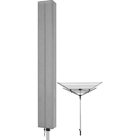 Funda para tendedero tipo sombrilla, 165 x 16 x 16 cm, universal, tela Oxford, funda resistente, impermeable, resistente a los rayos UV, para jardín, patio, uso exterior y camping, gris. (1/5)