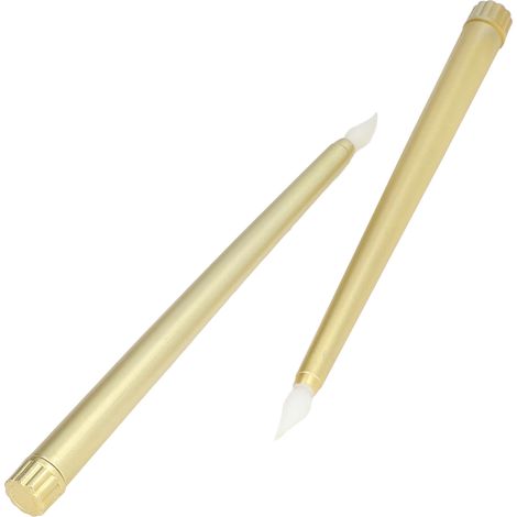 Realistisch wirkende LED-Kerzen mit Flammeneffekt, lange, leuchtende Kerzen für Partys, Hochzeiten, Geburtstage, Raumdekoration, 2er-Set, Metallic-Gold, Batterien nicht enthalten. (1/5)