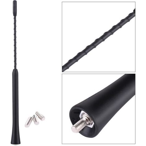 DUOKON Antenne de voiture Antenne Radio FM universelle anti-bruit Beesting de remplacement de voiture de 9 pouces avec vis-Ywey (1/5)