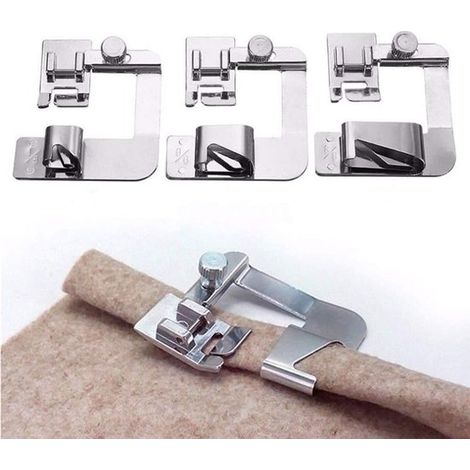 Prensatelas, Prensatelas, Pies para máquinas de coser, Prensatelas, Pies para máquinas de coser, Universal, Color plata, 13, 19, 25 mm (1/5)