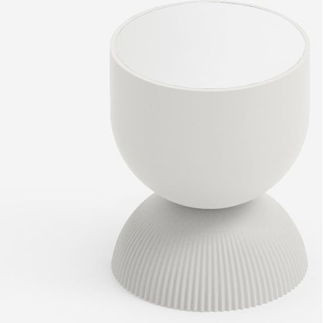 Tavolino da salotto design moderno in polietilene piano bianco Illo - Bianco (1/3)