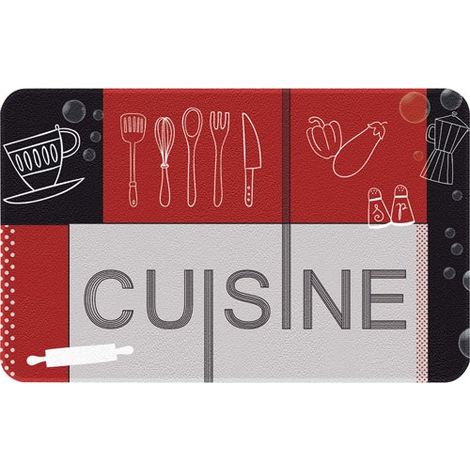 Decorazione da cucina Rosso e Nero 50x80 cm - Idmat