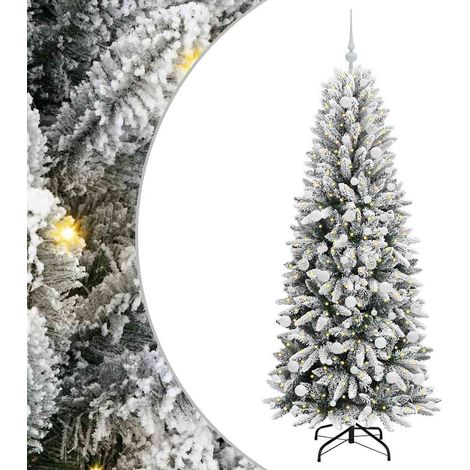 vidaXL Albero di Natale artificiale con 300 LED Bianco 180 cm (1/5)