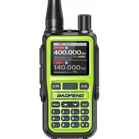 Krótkofalówka Baofeng UV-5R EU MINI USB-C Bluetooth VHF UHF Pasmo Lotnicze Green