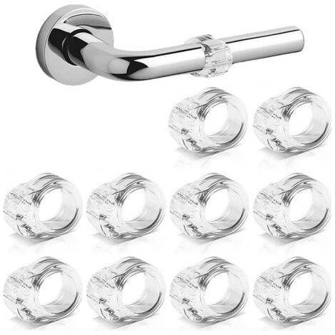 QORVA-Butées de porte protection poignee porte Silicone PVC stop porte,10 Pack butee de porte interieur butée porte amortisseur porte Pour protéger l'intégrité des murs Meubles