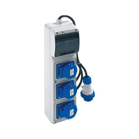Cuadro eléctrico con 3 tomas 2P+T 16 A IP65 para exteriores – modelo 2260