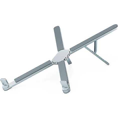 Support pour ordinateur portable ultra-compact et pliable, support ergonomique en aluminium pour bureau et voyage, hauteur réglable (1/5)