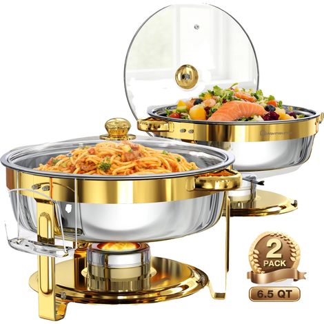 Plat à réchaud, Design élégant, Capacité généreuse, 2Pack (1/2)