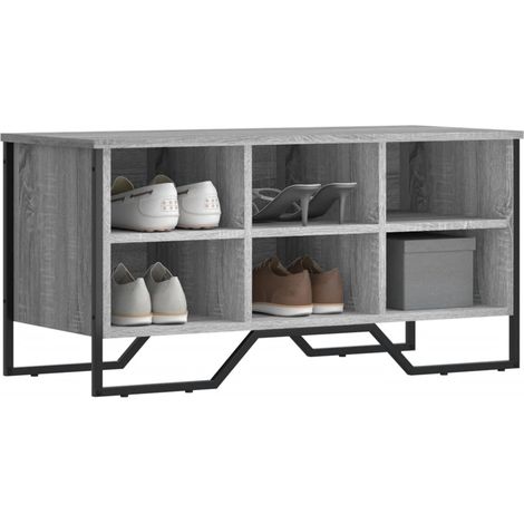 Schuhregal Grau Sonoma 90x38x45,5 cm Holzwerkstoff