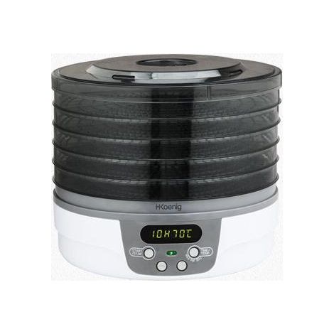 Déshydrateur alimentaire 250W – 5 plateaux amovibles – Température réglable de 40 à 70°C – Minuterie jusqu’à 48h – Hkoenig (1/5)