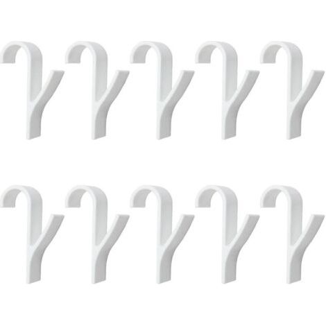 10 pièces Crochet Radiateur, Crochet pour Radiateurs plastique Blanc,Crochet radiateur sèche serviette, Accroche Serviette Salle de Bain, Crochet pour Salle de Bain, Cuisine（Blanc）