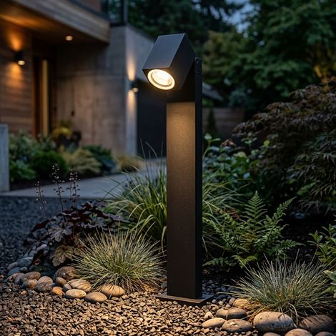 Path lights outdoor lampadaire de jardin extérieur anthracite lampadaire extérieur terrasse sur pied, pivotant, 1x GU10, Lxlxh 11,5x7,2x80 cm (1/4)