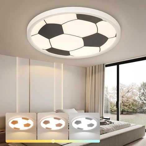 Football LED Ceiling Light, Modern Ceiling Light, 3000K/4000K/6500K, Round Ceiling Light for Bathroom, Kitchen, Living Room, Bedroom, Children's Room, 30 cm (1/5)