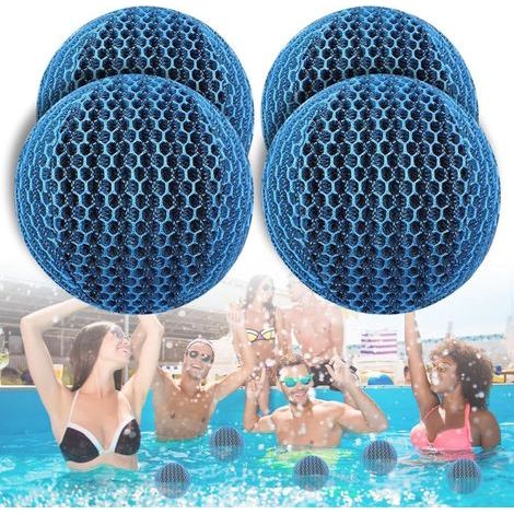 FITLAB-Lot de 4 boules de mousse réutilisables pour bains à remous, absorbantes et lavables, pour spas et piscines-AquaForge (1/5)