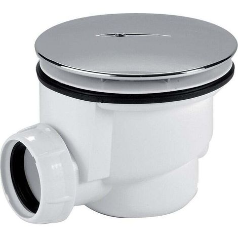 Bonde de douche Ø 60mm – Capot ABS chromé – Bonde siphoïde à sortie horizontale – Garde d'eau 50mm - CH584 (1/3)