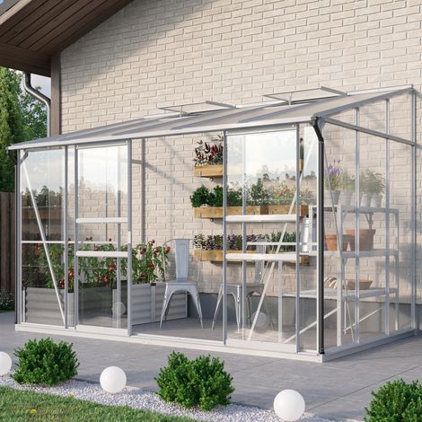 Vitavia Anlehn-Gewächshaus "Osiris 6500", aluminium eloxiert, 6,5 m², 3 mm ESG, 6 mm HKP (1/3)