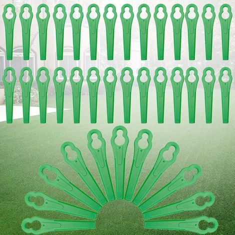 Lames de rechangepour débroussailleuse, 120 pièces, lames de tondeuse à gazon en plastique, lames de rechange en plastique pour la coupe, lames de débroussailleuse, lames de rechange en plasti (1/4)