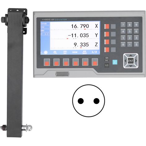 Réglette numérique LCD à lecture directe, encodeur magnétique pour tour et fraiseuse, AC 80-260V, prise UE, 4 axes, affichage digital de haute précision (1/5)